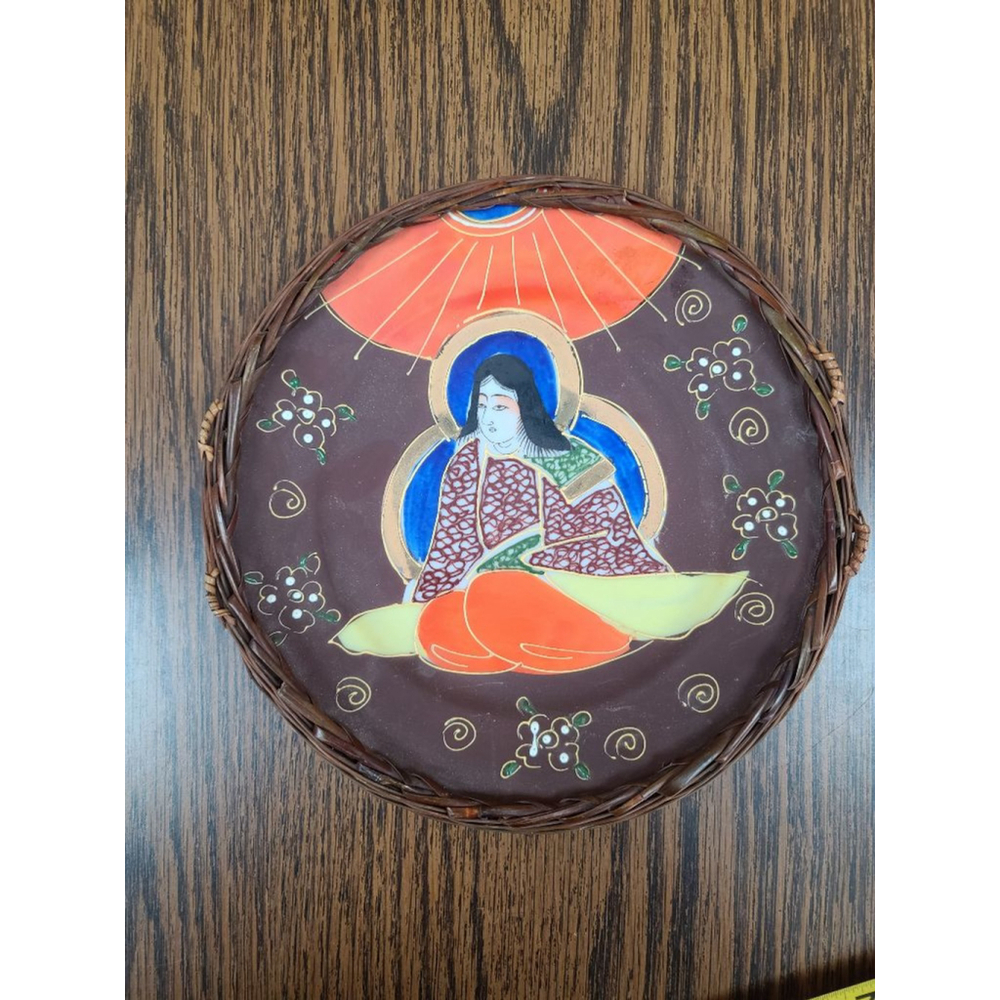 Vintage Satsuma Hand-Painted Wall Plate 12" - Picture 2 of 4